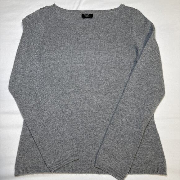 Talbots Petite Sweater Womens P Gray Pure Cashmere Pullover Crewneck Soft Knit - Picture 9 of 12